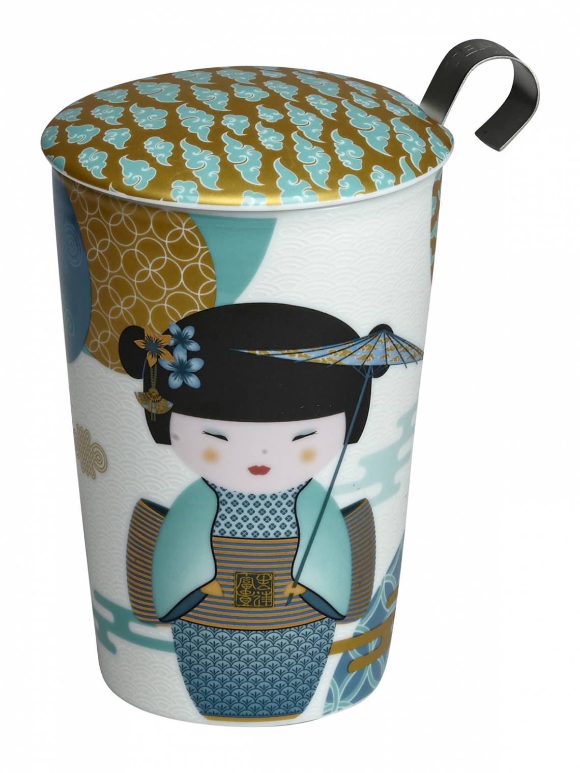 Eigenart 80044 TE NLG Petrol Porzellanbecher Geisha