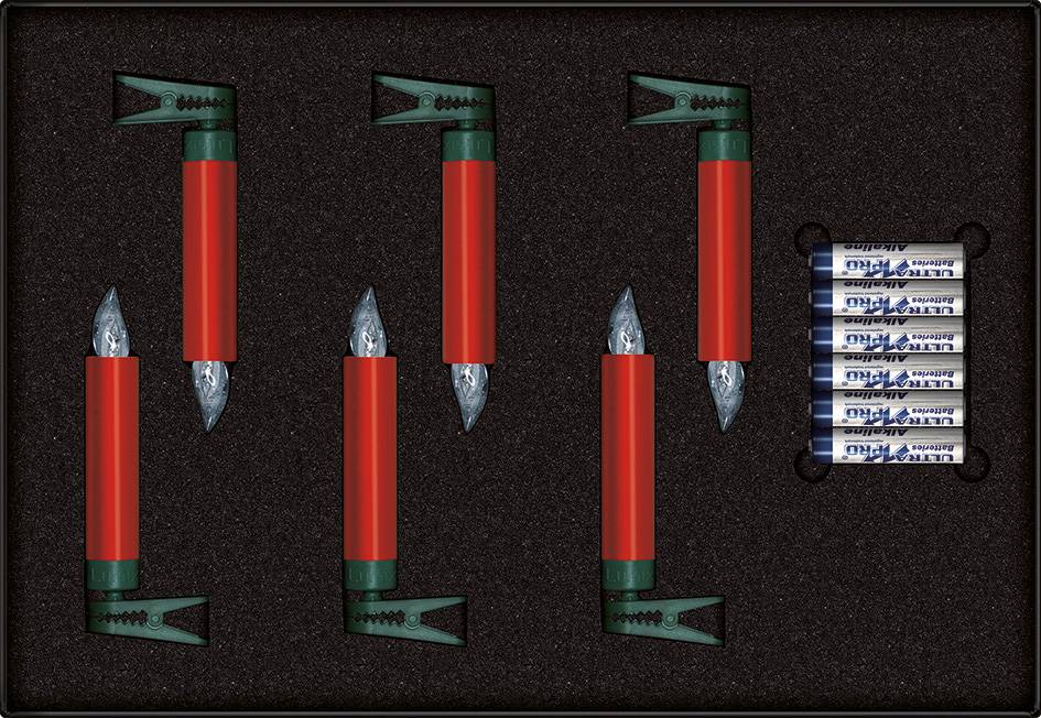 Krinner Lumix Premium Christbaumkerzen Erweiterungs-Set Rot