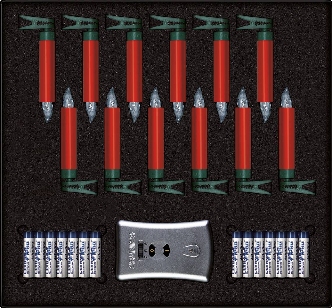 Krinner Lumix Premium Christbaumkerzen Basis-Set Rot