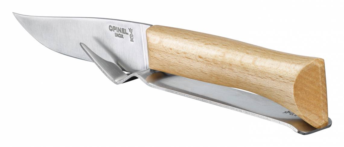 Opinel Käsemesser Set mit Gabel aus rostfreiem Edelstahl 