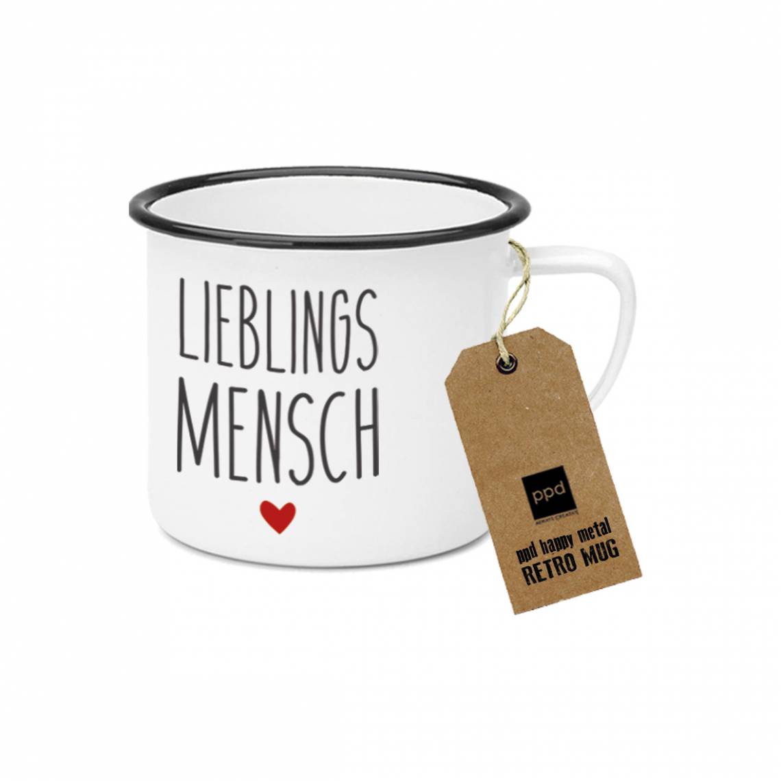 PPD Happy Metal Mug Lieblingsmensch 603520