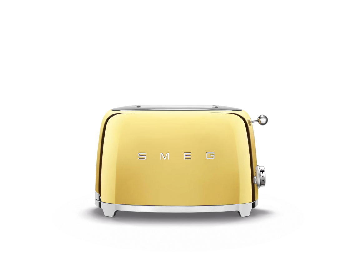 smeg: Luxuriöse Sondereditionen - Toaster Gold, TSF01GOEU