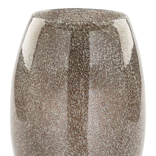 Fink Living SILVA / Glasvase-Windlicht, mundgeblasen, grau 115121