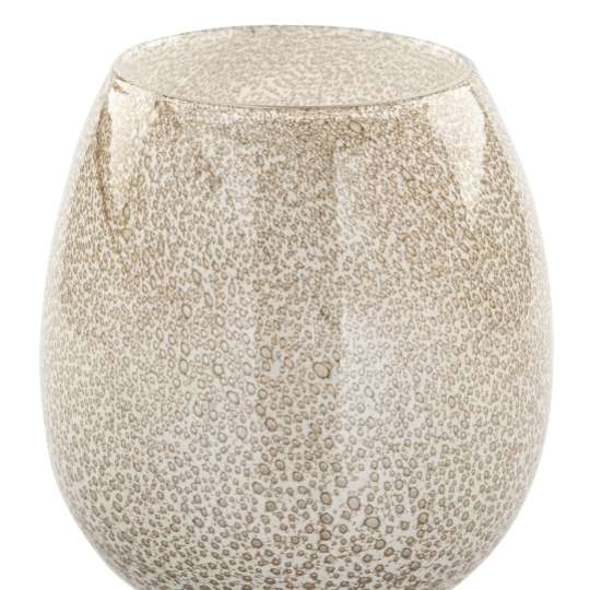 Fink Living SILVA / Glasvase-Windlicht, mundgeblasen, creme 115239