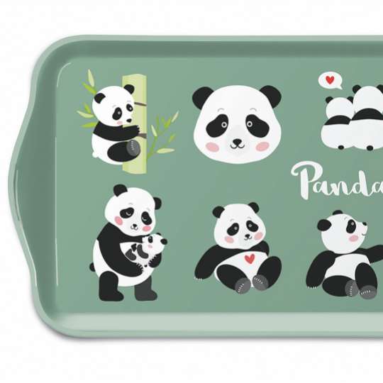 Ambiente: Pandabären Tablett-13713375 13x21 cm