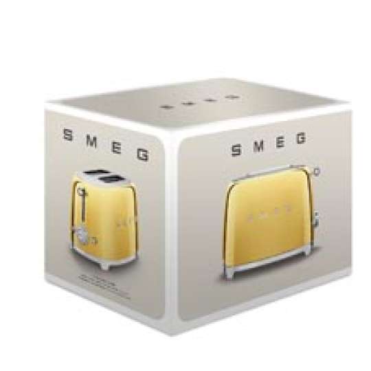 smeg: Luxuriöse Sondereditionen - Toaster Gold, TSF01GOEU, Verpackung