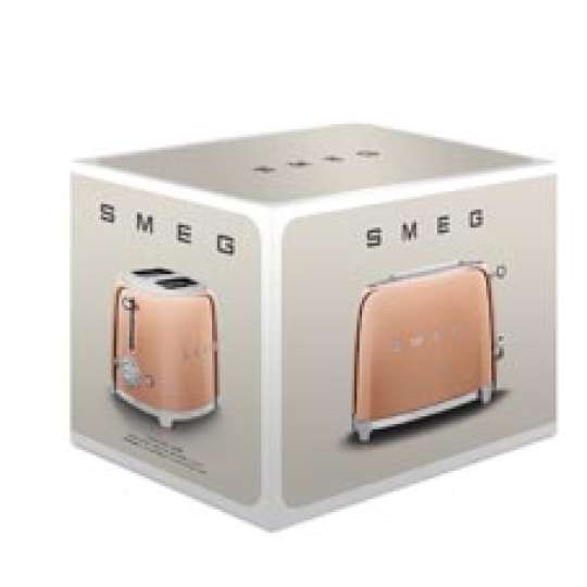 smeg: Luxuriöse Sondereditionen - Toaster Rosegold, TSF01RGEU, Verpackung